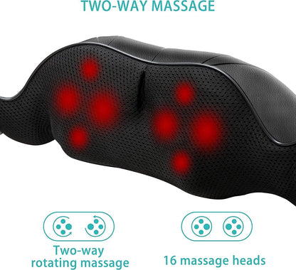 AERLANG Neck Massager, Neck and Shoulder Massager Back Massager 4D Deep Tissue Kneading Massager, Use at Home, Office, Car, Gifts for Women, Men, Mom and Dad