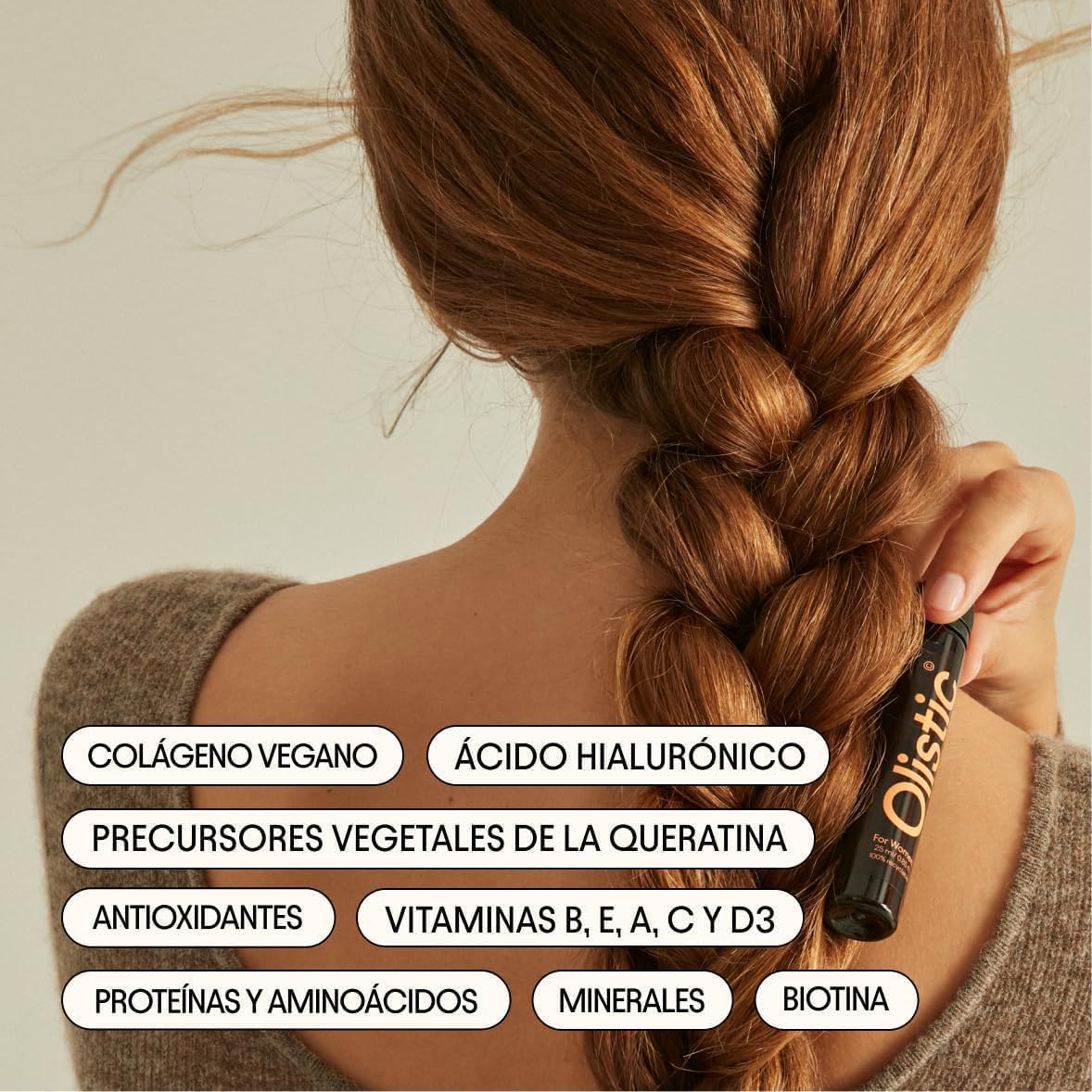 Olistic WOMEN - 28 Ampollas de Tratamiento Anticaída Cabello para Mujer, Fortalece las Fibras Capilares y Ayuda a Prevenir la Caída de Pelo, Natural, Vegano, Sin Gluten