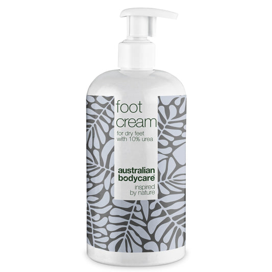 Cremas para pies de Australian Bodycare, 500 ml | Removedor de durezas para hombres y mujeres | Hidratante para pies muy secos y agrietados, con 10% de urea | Con aceite de árbol del té australiano