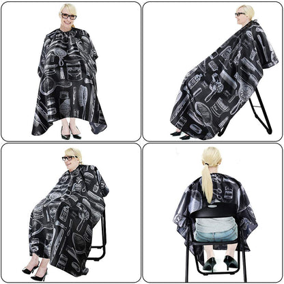 URAQT Capa de Peluquería Profesional Ajustable, 120 x 140 cm