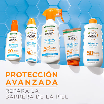 Garnier Delial Sensitive Advanced Leche Solar IP50+ - Piel Sensible