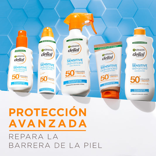 Garnier Delial Sensitive Advanced Leche Solar IP50+ - Piel Sensible