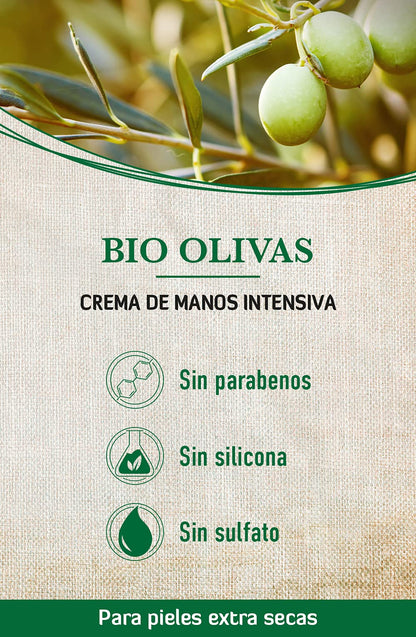 alkmene Crema hidratante de manos con oliva orgánica - crema reparadora de manos - libre de siliconas, parabenos y PEGs, SLS y SLES - cuidado de la piel (6x 75 ml)