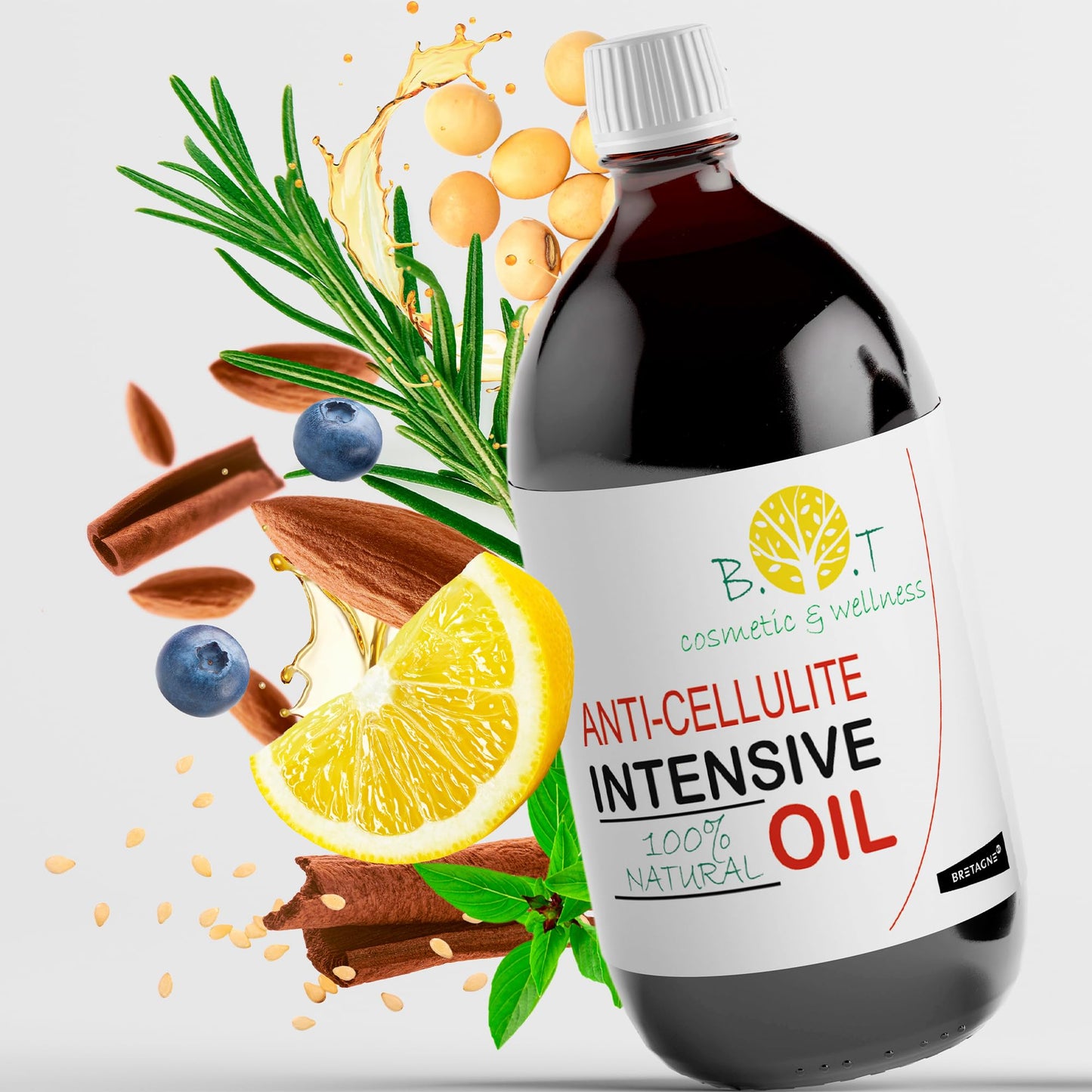 Aceite Anticelulitico Reductor Potente, Revelación Verano 2024, Adelgazante 100% Natural, Penetra 6 veces mejor que una crema anticelulítica, 6 X más resultados, Prevención Estrías, 1000 ml