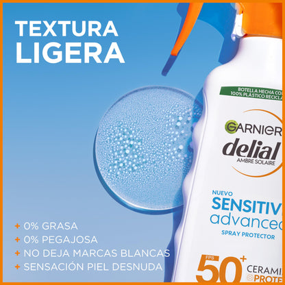 Garnier Delial Sensitive Advanced Leche Solar IP50+ - Piel Sensible