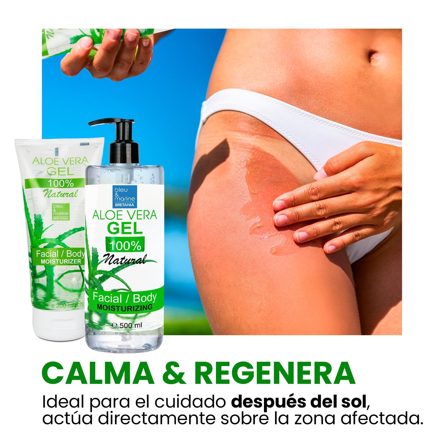 Aloe Vera Gel, Puro Gel, 100% Natural, Cosmetica Casera, Hidratante Facial y Corporal, Reparador del Cabello y Piel, Reafirmante, Cultivo Ecologico, Quemaduras Solares, 1000ml