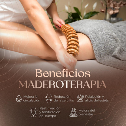 Ezero Maderoterapia Kit Maderoterapia Corporal 6 Piezas - Masajeador Anticelulitico, Rodillo Masaje Muscular, Ventosa Celulitis, Masajeador Celulitis Piernas Y Gluteos, Maderoterapia Celulitis