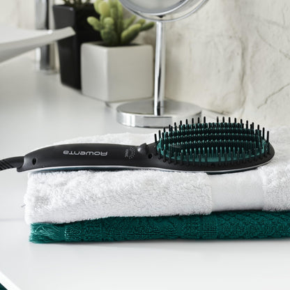 Rowenta Power Straight CF5820F0 straightening brush - Special brush for very curly hair, with ion generator and adjustable temperature up to 200º, bristles with great hold from the root