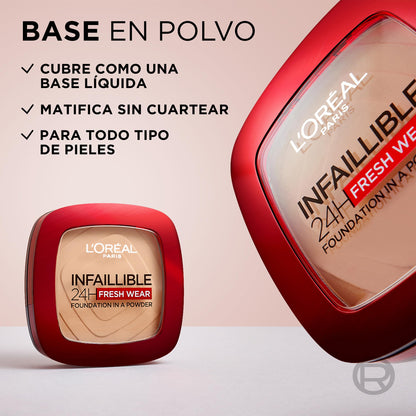 Polvos Compactos Mate Infalible 24H L'Oréal Paris - Tono 140