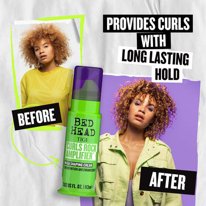 BED HEAD by TIGI - Curls Rock Crema Voluminizadora para Rizos Definidos y Brillantes (113 ml)